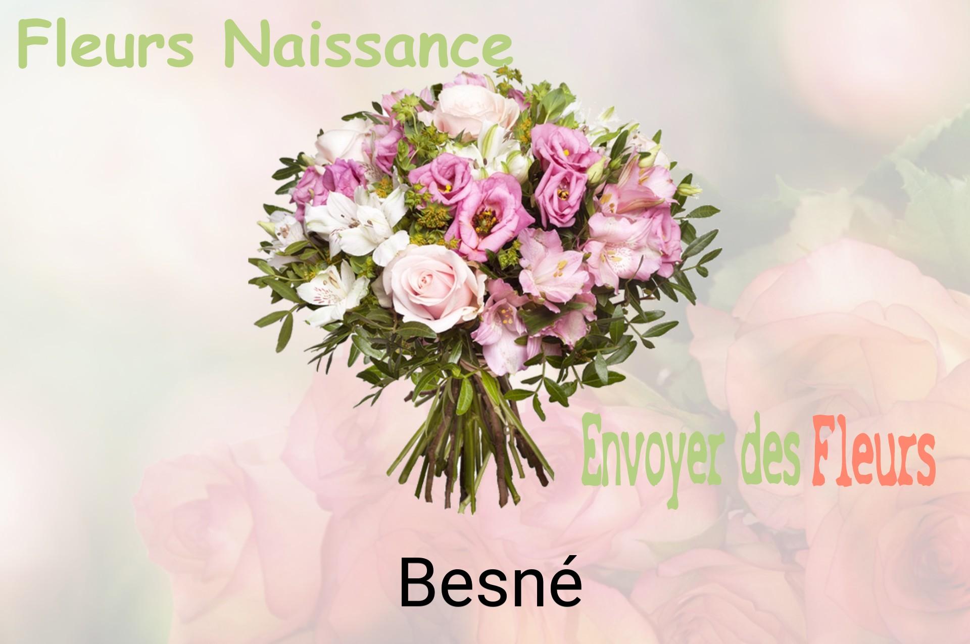 Bouquet de fleurs de naissance livré à Besné