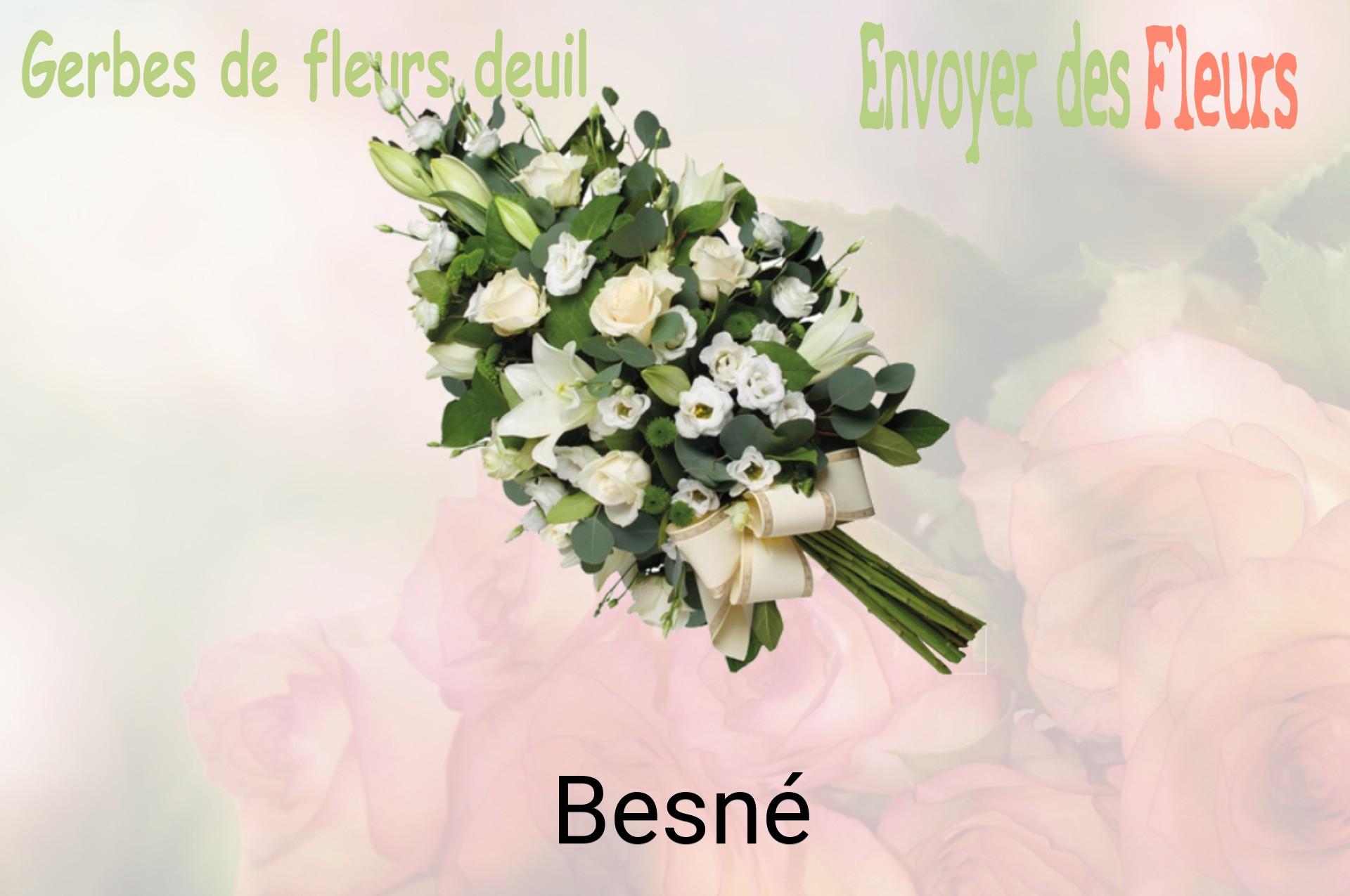 Gerbe de fleurs de deuil livrée à Besné